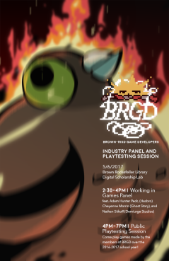 Art from Don't Feed the Pigon on the BRGD event poster.